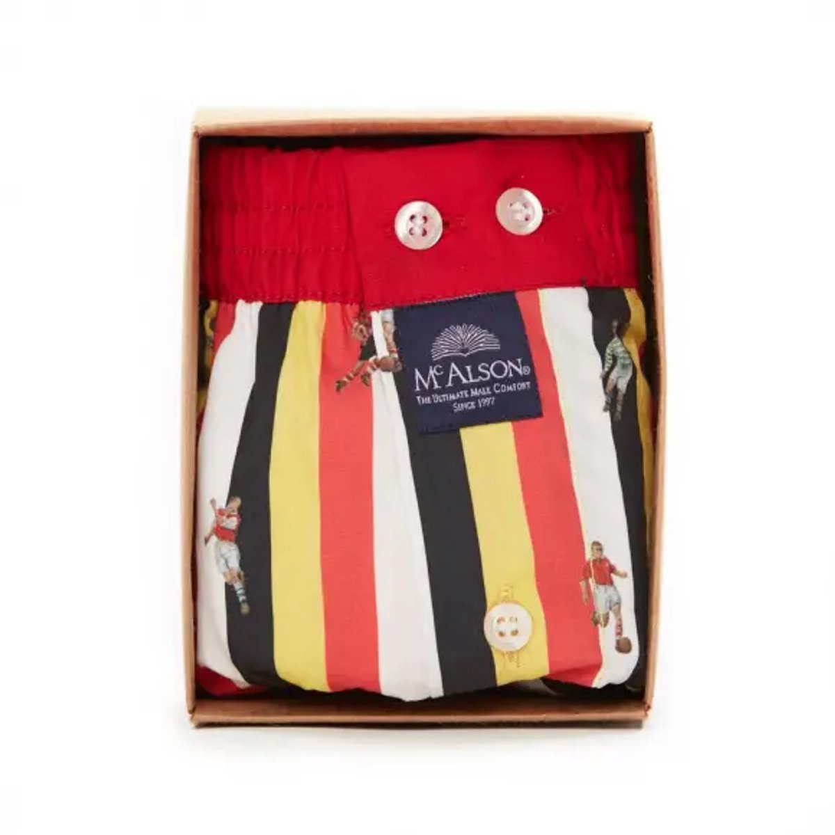McAlson Boxershort Footbal yellow Rood XL Voetbal Belgie WK