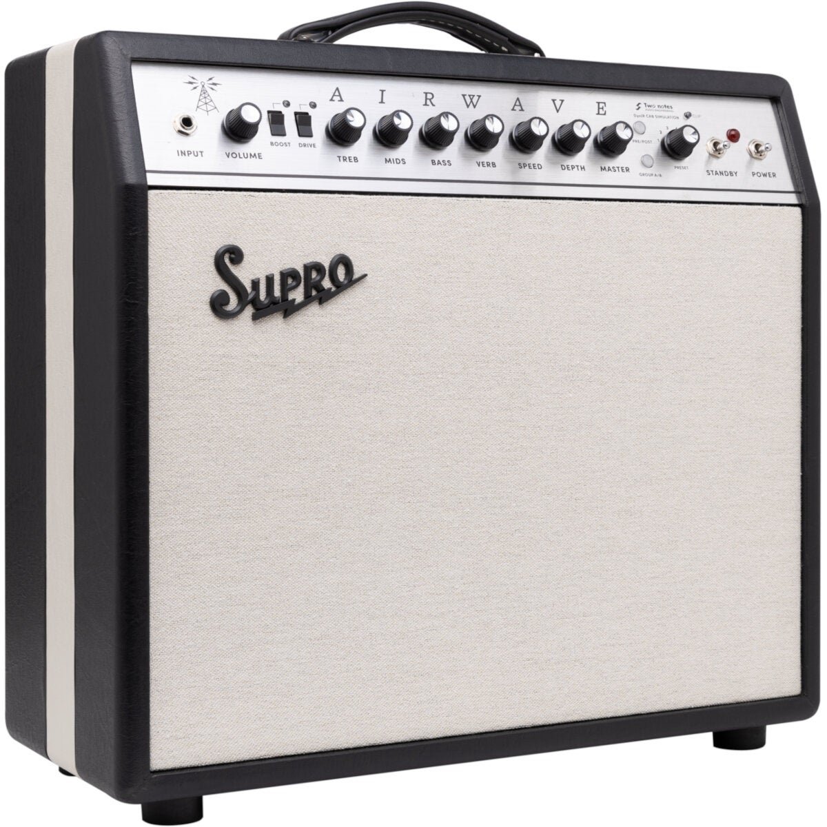 Supro 1825R Airwave 25W 1x12 inch gitaarversterker combo met Two notes DynIR speakersimulatie