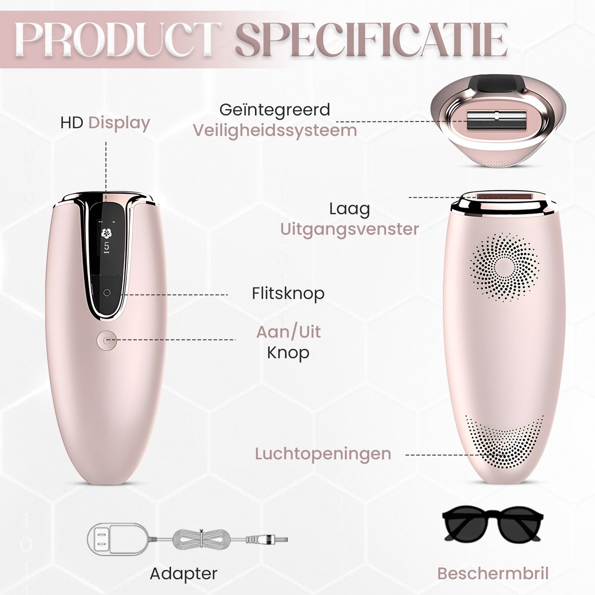 Rock&Rose IPL Ontharingsapparaat - 500.000 flitsen thumbnail 4