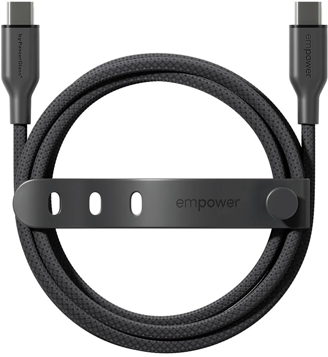 Empower by PanzerGlass Racing USB-C naar USB-C Oplaadkabel - 60W - 2 meter - Space Black
