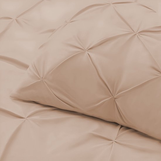 Beau Maison Dekbedovertrek Monte Carlo Taupe 200x200/220 cm + 2 kussenslopen — afbeelding 4