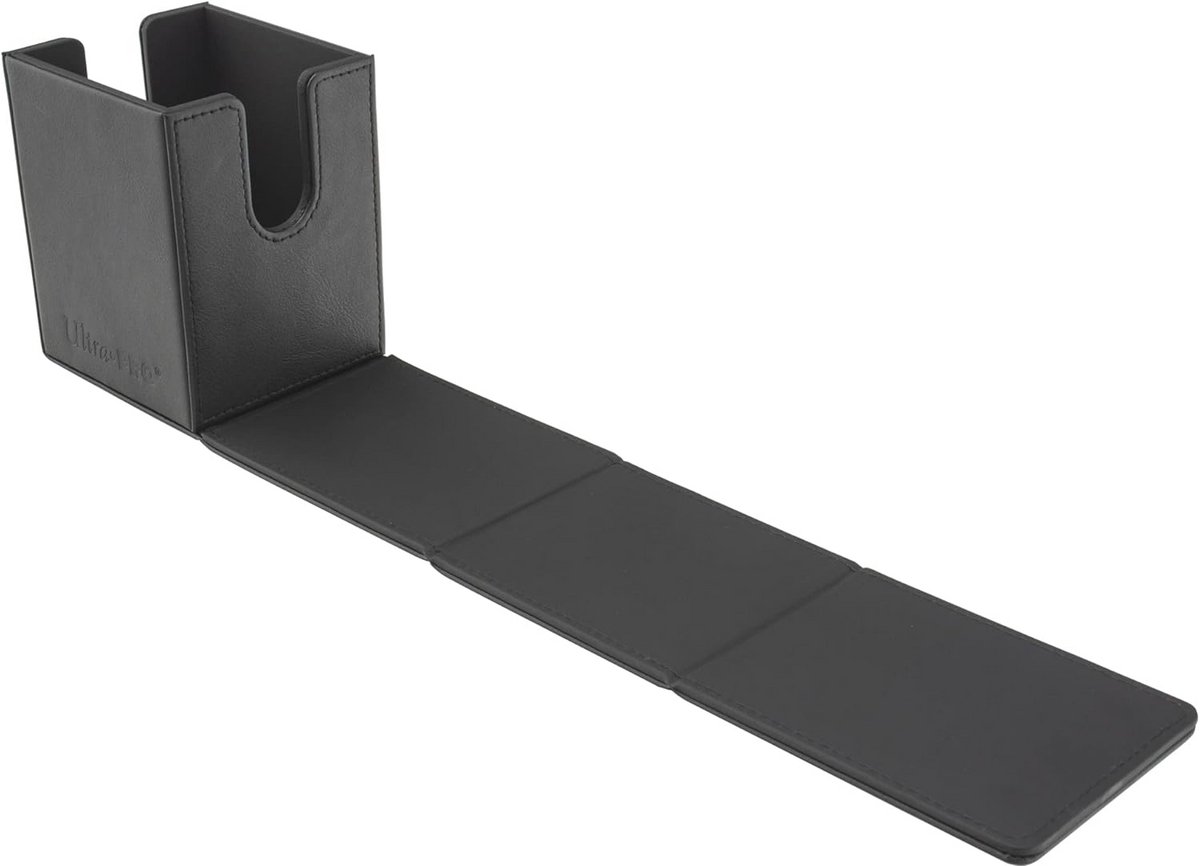 Zwarte Flip Card Deck Box voor Verzamelkaarten - Opslag en Bescherming voor Tot 100 Standaardformaat Kaarten