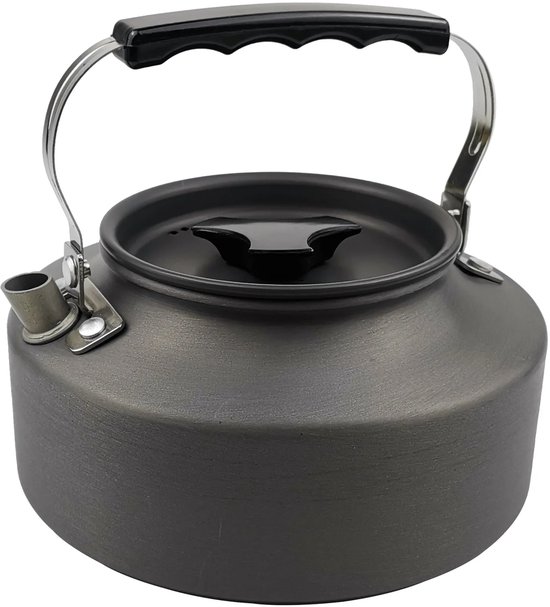JustValue Complete Camping Kookset - 9-Delig - Pannenset, Bestek & Kopjes - Reizen & Kamperen - Theepot - Survival Pakket - Zwart van justvalue — afbeelding 2