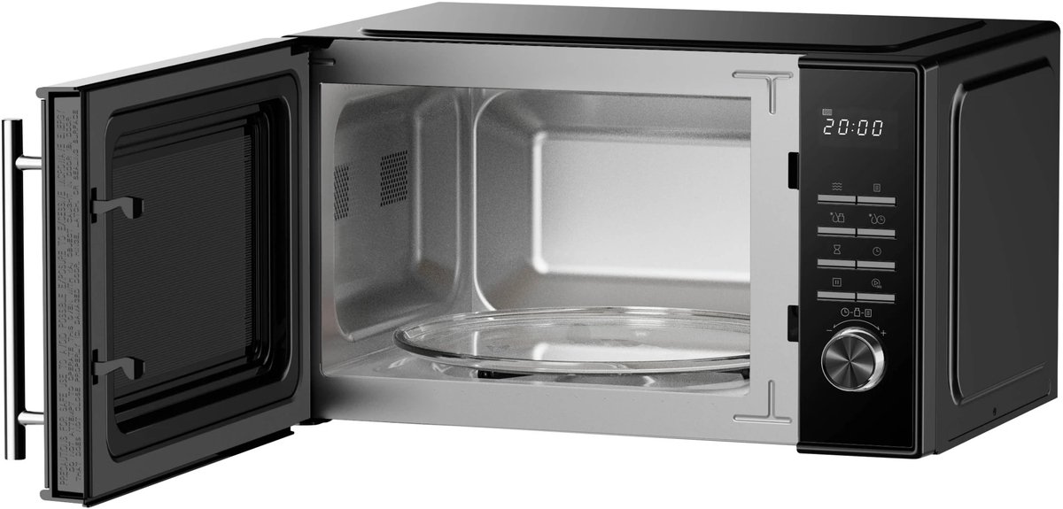 Inventum MN257SB Solo magnetron - 25L - 900W - 8 kookprogramma's - Display - Ontdooifunctie - Zwart — afbeelding 2