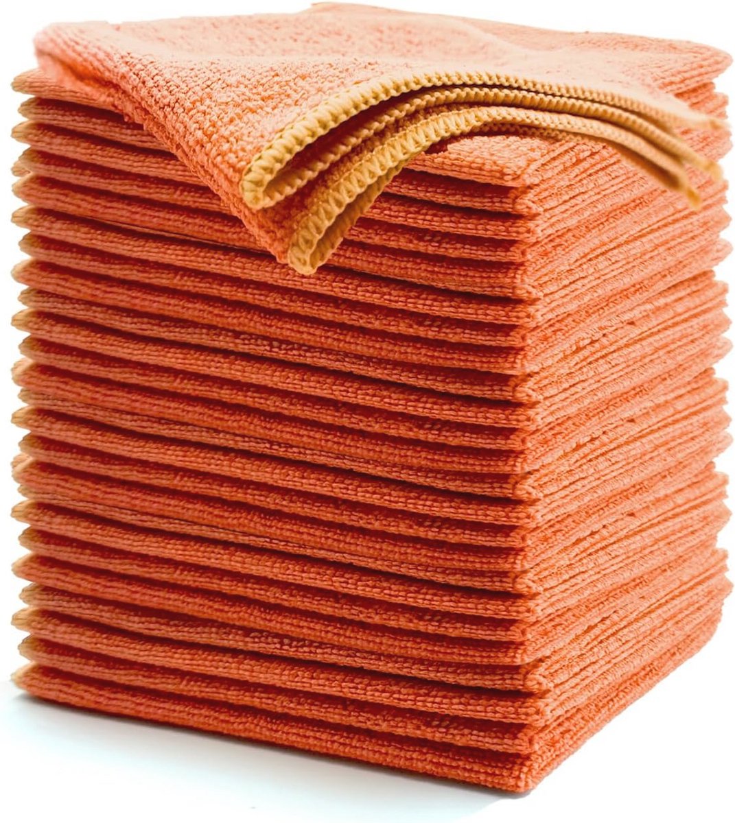 Microvezeldoeken - 25 Stuks - Reinigingsdoeken - 30x30 cm - Oranje
