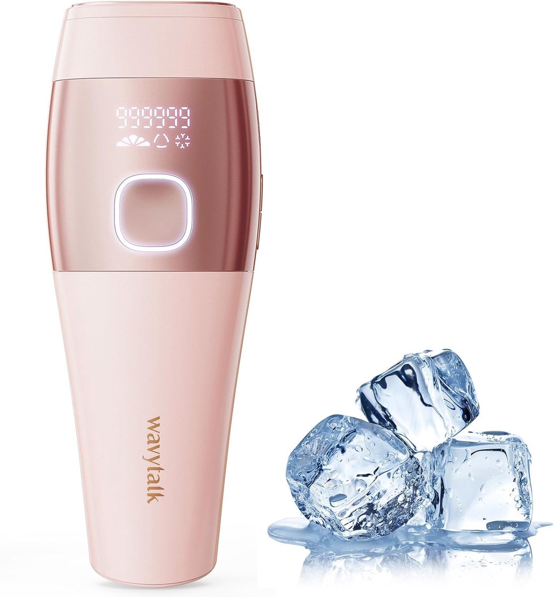 Laser Hair Removal - Laserontharing - Met Ijskoelsysteem Hoge Energie 9 - Energieniveaus - IPL-Apparaten Ontharing Voor Vrouwen En Mannen - Lichaam, Gezicht, Oksels, Benen - (Roze)