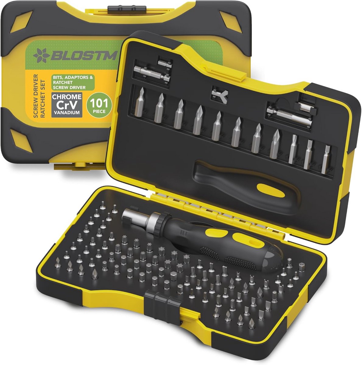 101-delige magnetische ratel schroevendraaier en beveiliging bit set - multifunctionele 1/4" schroevendraaier bits en adapters voor doe-het-zelf en elektronica