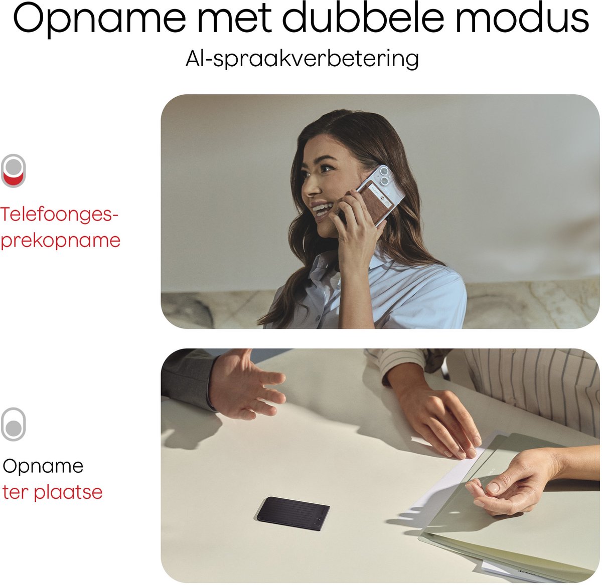 PLAUD Plaud Note AI Voice Recorder 64GB Zilver met MagSafe Hoes - afbeelding 3