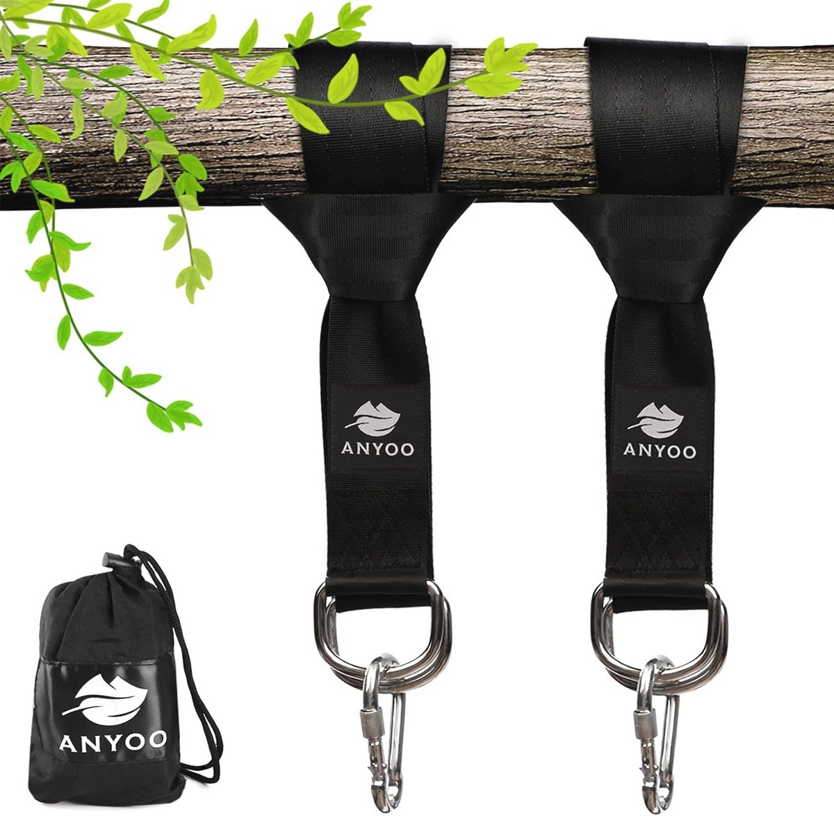 Duurzame Boom Swing Bandjes - Heavy Duty Riemen en Roestvrije Carabiners voor Schommels en Hangmatten