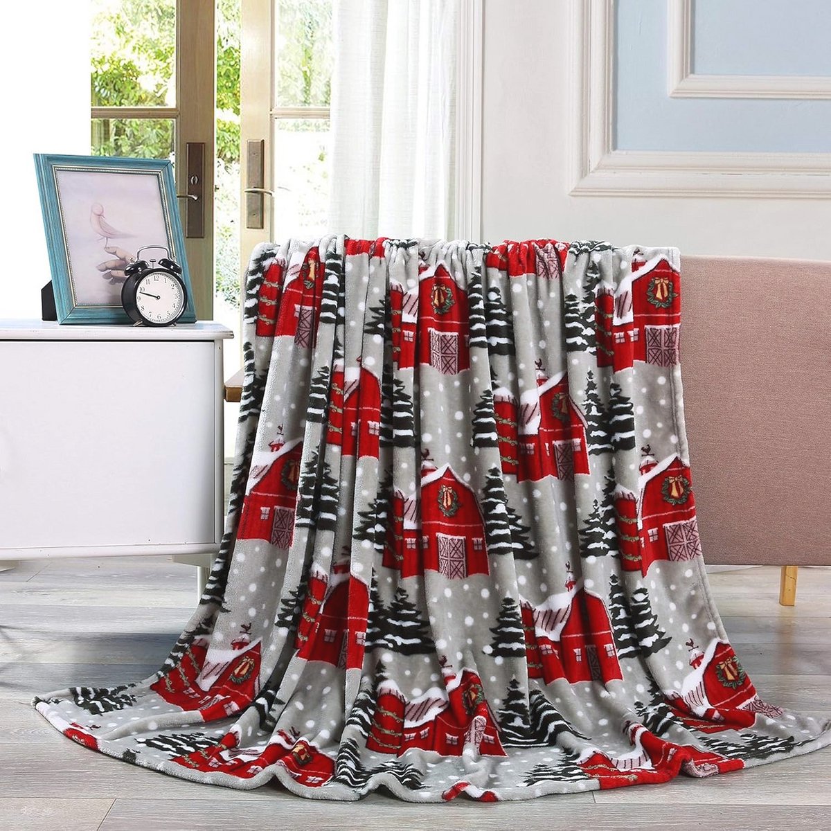 Pluche Kerst Fleece Gooi/Deken 50 x 60 inch