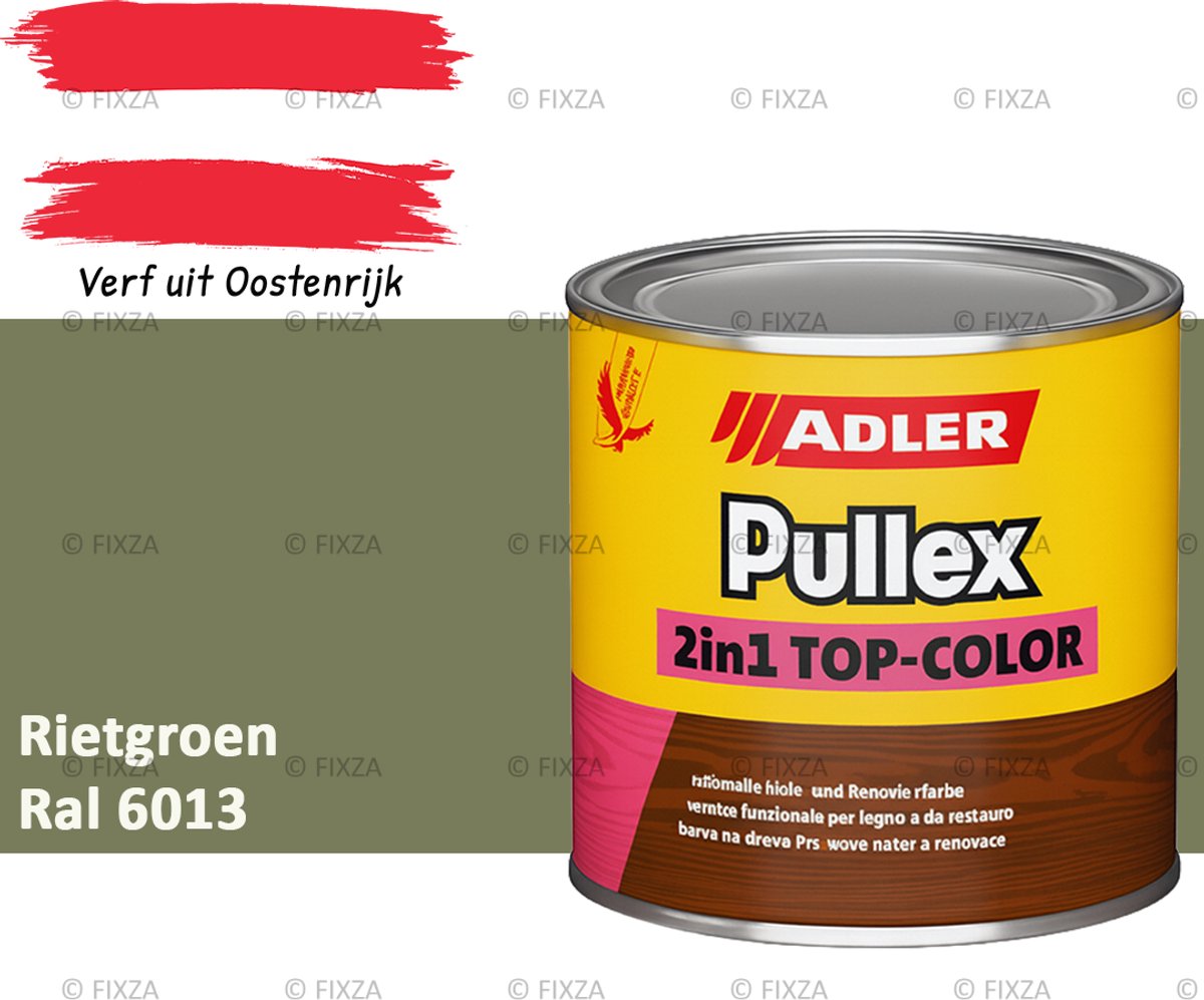ADLER Pullex 2in1 Top-Color – Rietgroen – 0,75 Liter – Dekkende Houtverf Buiten – Zijdemat