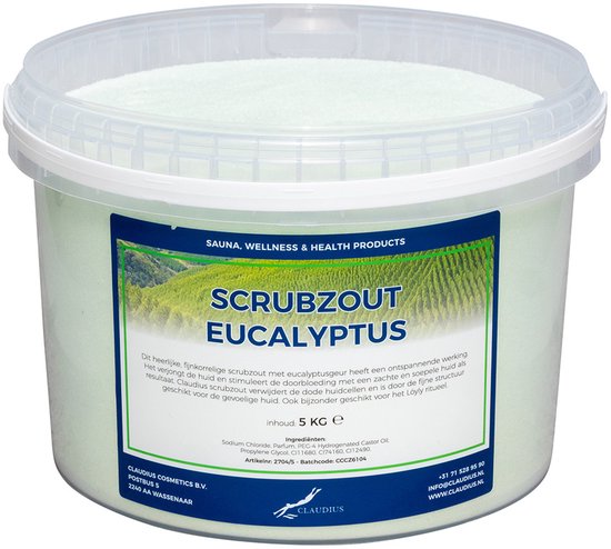 Scrubzout Eucalyptus 5 KG - Hydraterende Lichaamsscrub