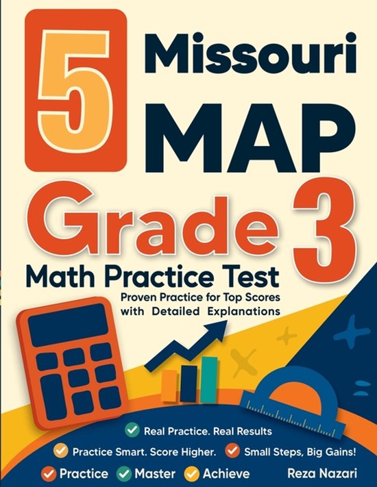 5 Missouri MAP Grade 3 Math Practice Tests - cover