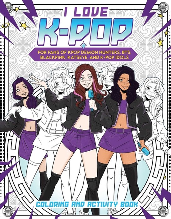 I Love K-pop Coloring and Activity Book - cover