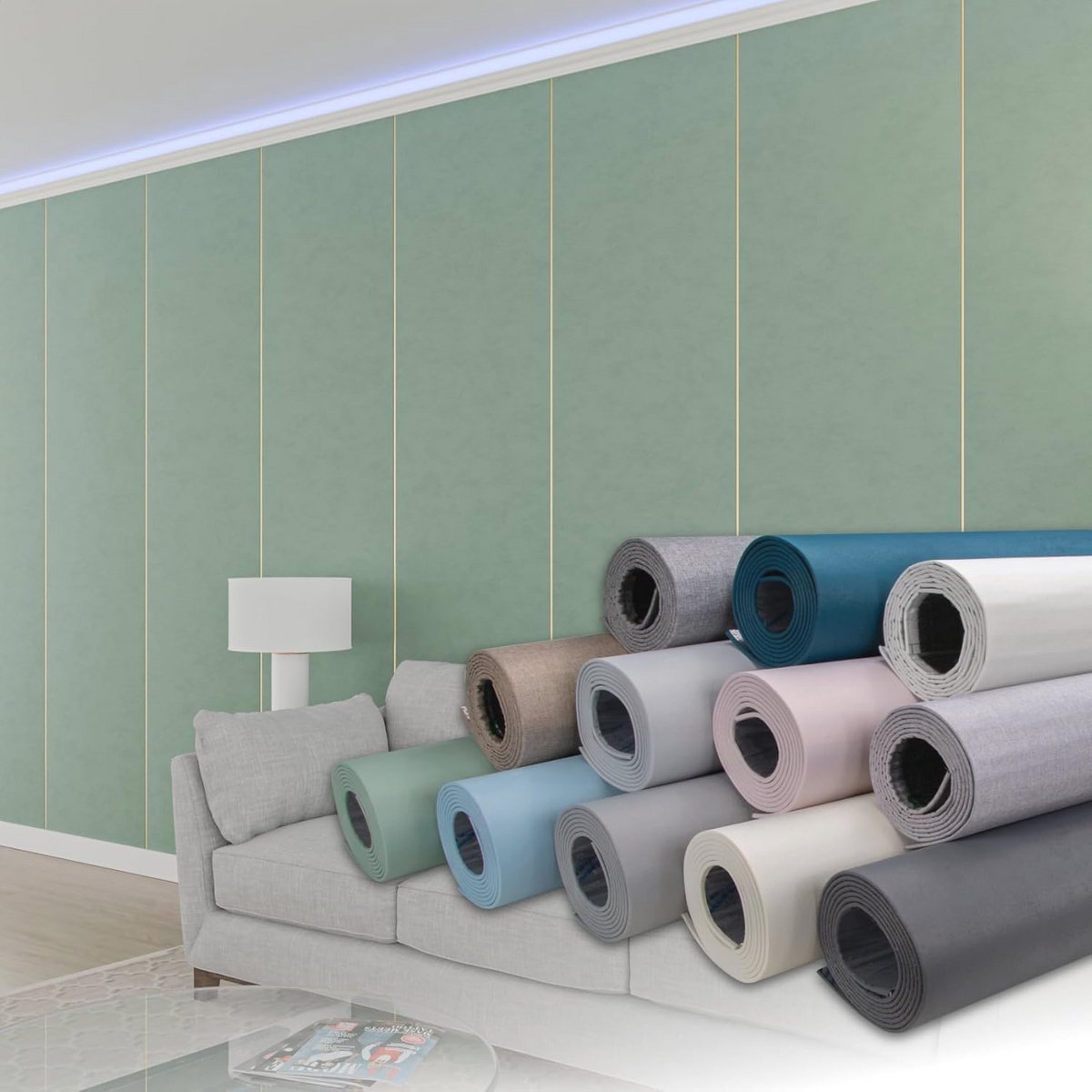 Zelfklevend Geluidsisolerend Isolatiebehang 1,82 m² - Decoratief en Warmte Isolatie voor Muren