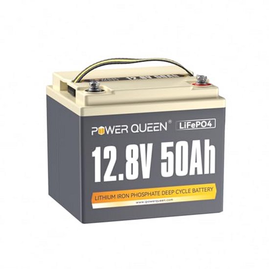 12V 50Ah LiFePO4 Accu - 640Wh Back-Up Lithium Accu voor RV, Camper, Zonne-energie, Kamperen en Boten
