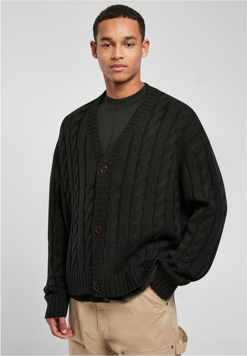 Urban Classics Boxy Cardigan 5XL Zwart