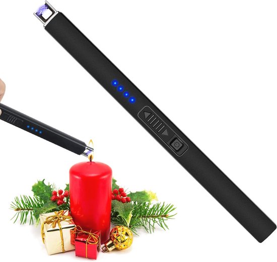 Vicloon Plasma-aansteker Met Zaklamp – USB-C Oplaadbaar, 3 Lichtstanden, Waterdicht, Winddicht, Met Fluitje, Voor Outdoor En Kamperen