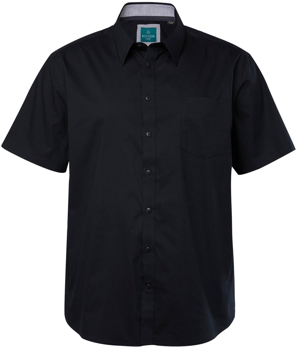 Boston Park - Heren - Overhemd korte mouwen kentkraag - Navy blauw - Maat XL