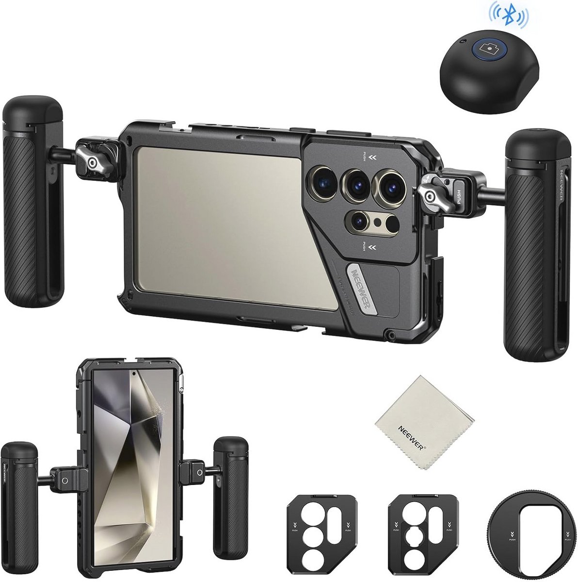 Videokooi Stabilistor voor Smartphone met Snelsluiting en Bluetooth