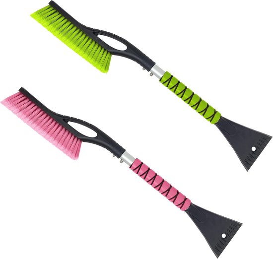 Foto: Autoraam ijskrabber met breed vlak van 13 cm grijs met soft grip handvat totaal 26 cm lang winter