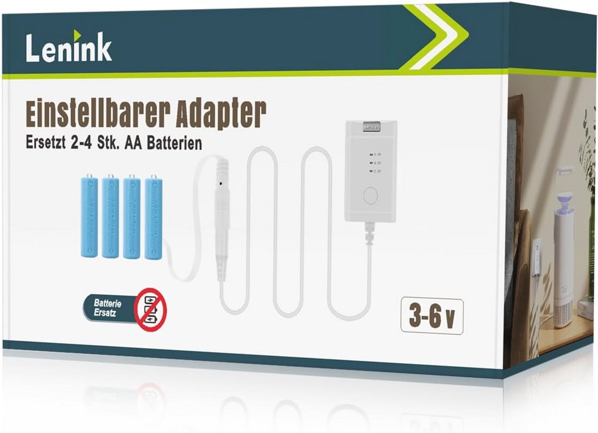 Instelbare 3-6 V batterijadapter voor thermometer, weerstation, draadloze bel, wekker en meer