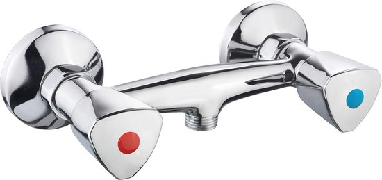Cornat ZAI2 Bath Thermostat Tap Zaida - High-quality Brass Body - Chrome Plated - Temperature Selection Handle & Hot Water Block/Single Lever Mixer for Wall Mounting/Bath Tap/Bath Tap / ZAI2
