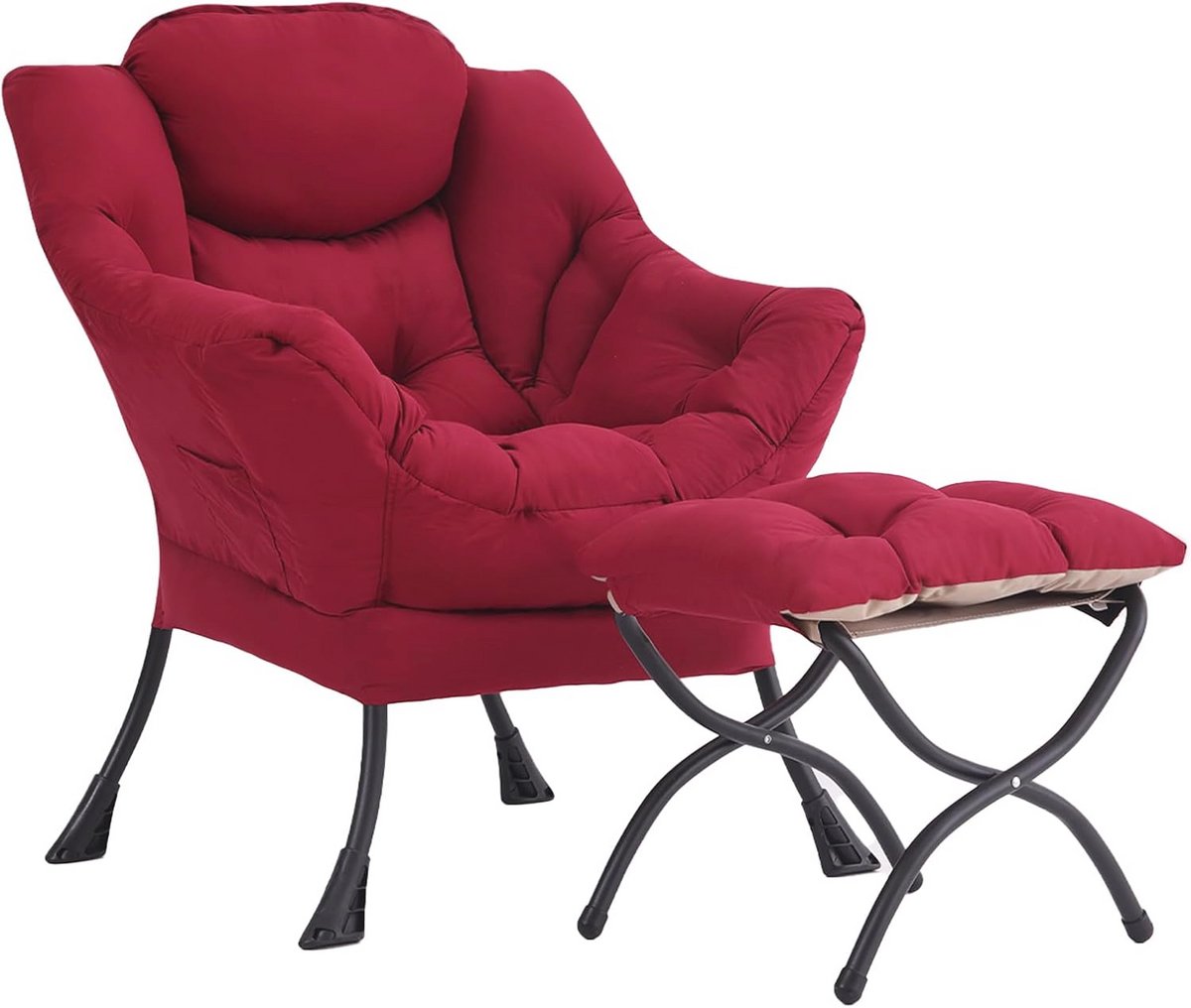 Comfortabele Fauteuil met Voetenbank voor Woonkamer en Slaapkamer - Ergonomisch Ontwerp