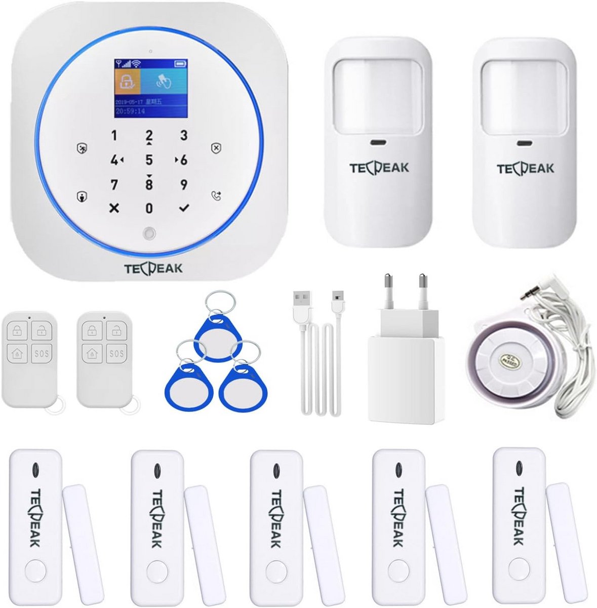 Draadloos alarmsysteem voor thuis | Wifi/GSM Alarmset met Veiligheidssirene en Mobiele Beheer