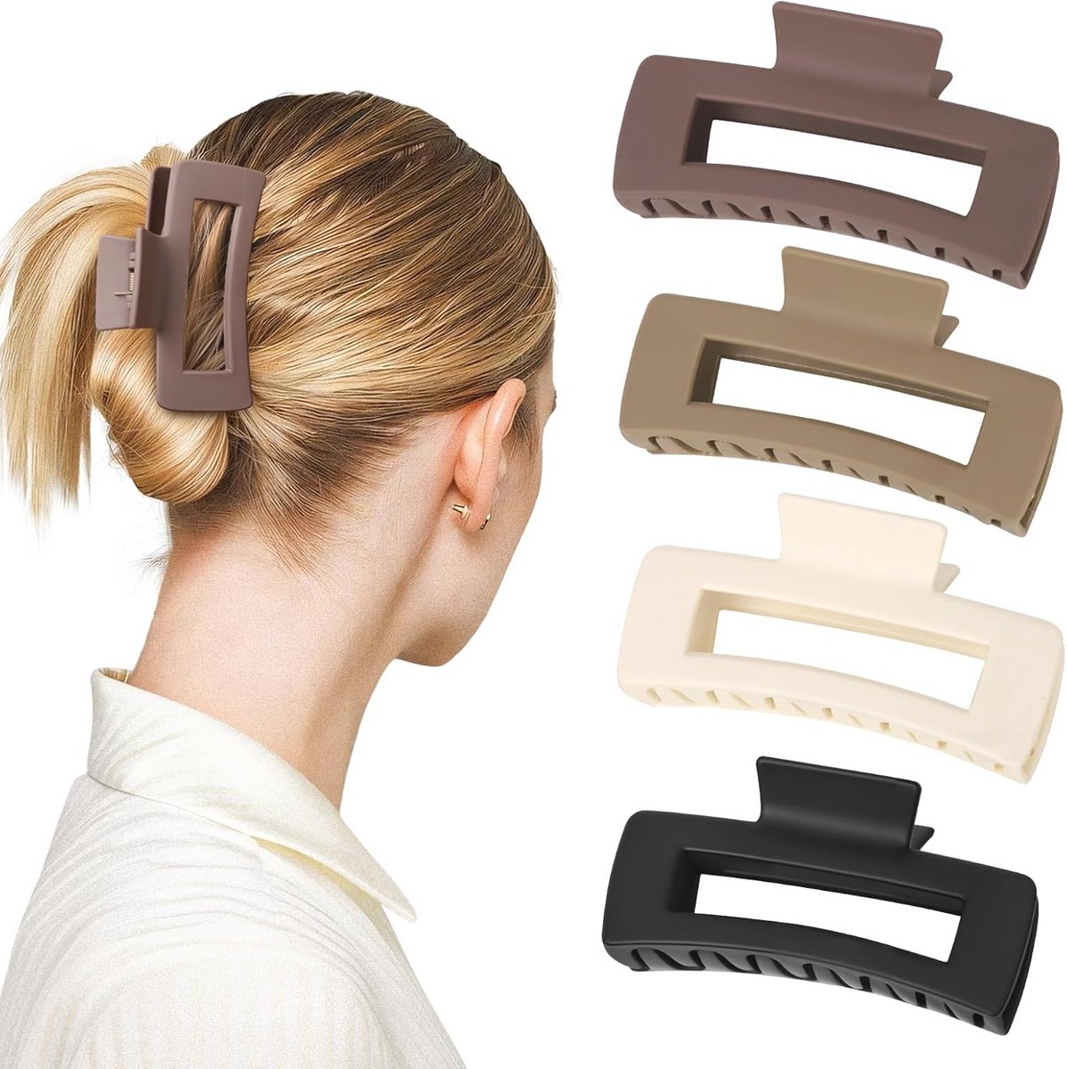 Grote haarklemmen voor dik haar - Antislip haarspelden, 11 cm, voor dames en meisjes