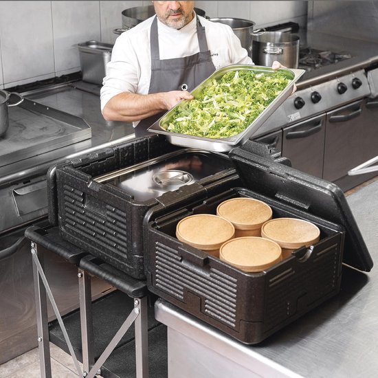 Thermobox EPP GN 1/1 - Houdt levensmiddelen koud of warm, waterdicht en opvouwbaar, 38,5 l, zwart — afbeelding 3
