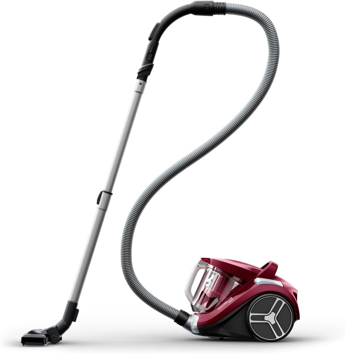 PowerCyclone XXL 900W Zakloze Stofzuiger – 2.5L – 3-Laags Filtersysteem 99,98% Stofopname – Compact & Lichtgewicht – 8,8m Actieradius – Inclusief 2-in-1 Kierenzuigmond – Rood/Zwart