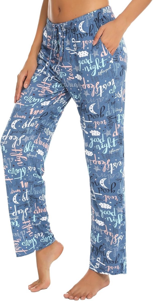 Lange Dames Pyjamabroek met Zakken en Trekkoord - Comfortabele Loungebroek