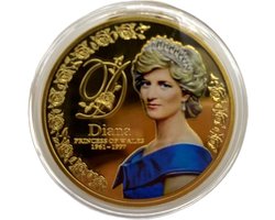 Princess Diana Herdenkingsmunt Goudkleurig Royal Family Koningshuis Queen Elizabeth Collectible Coin Munt Cadeau