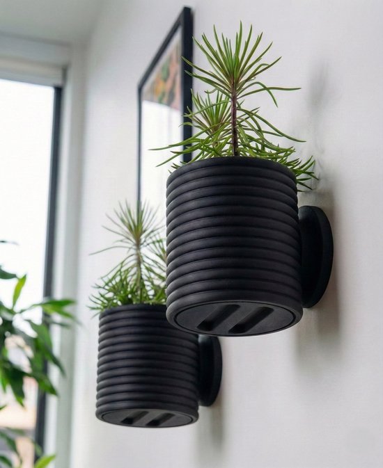 Ivyline 110805 D25 H12 Extérieur Bol à Suspendre Pour Plantes – Noir