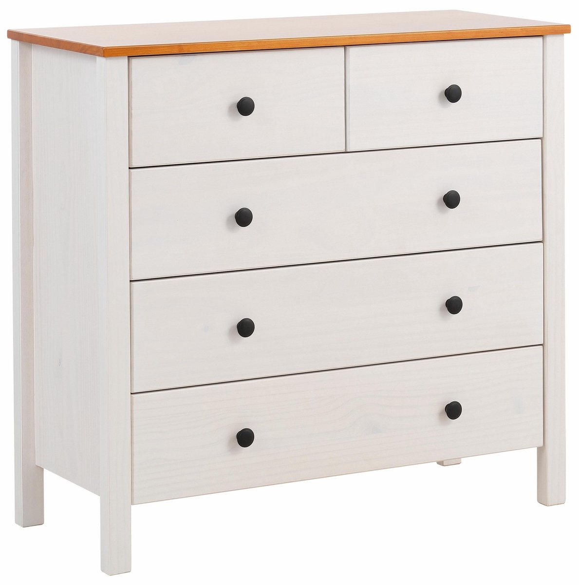 Paula-Kist - 5-laden - Wit Grenen