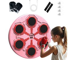 Music Boxing Machine - Wireless Wall-Mounted Smart Trainer, Smart Music Boxing Machine with LED and Sound, Electronic Fitness, Training System, Ideal for Home, Office, Gym