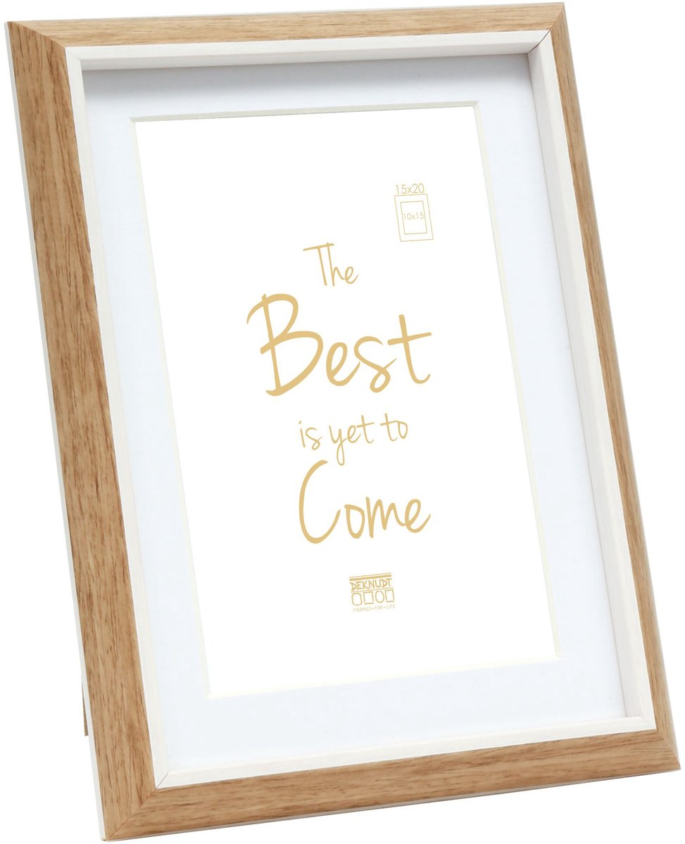 Deknudt Frames fotolijst S46WG4 P1 - houtkleur/wit - 10x15 / 15x20 cm bruin