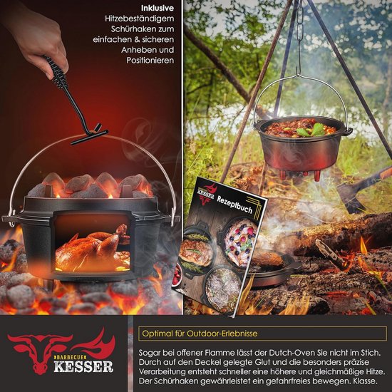 Dutch Oven & Gietijzeren kookketels aan driepoot. Verrassend veelzijdig Dutch Oven & Gietijzeren kookketels aan driepoot. Verrassend veelzijdig