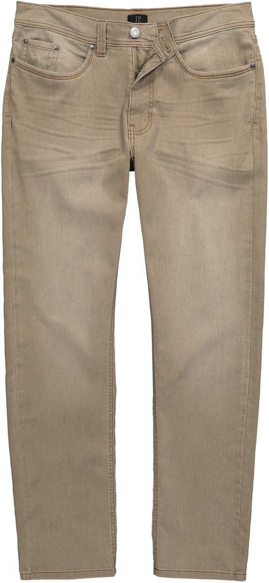 JP 1880 - Heren - Colorjeans FLEXNAMIC® 5-pocket modern straight fit - Donkerbeige - Maat 26