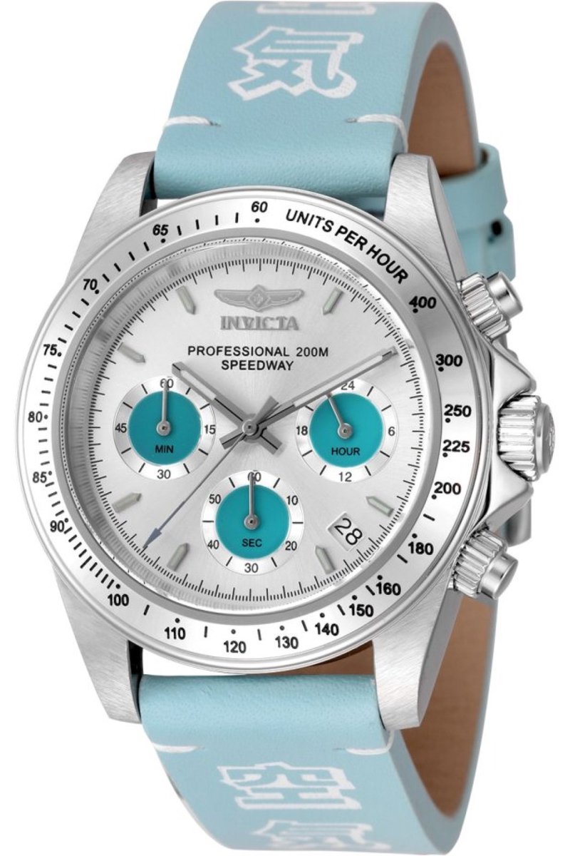 Invicta Speedway - Forces of Nature 49291 Heren Horloge - Waterdicht - Analoog - Quartz Uurwerk - Roestvrij Staal met zilveren Wijzerplaat - 39mm