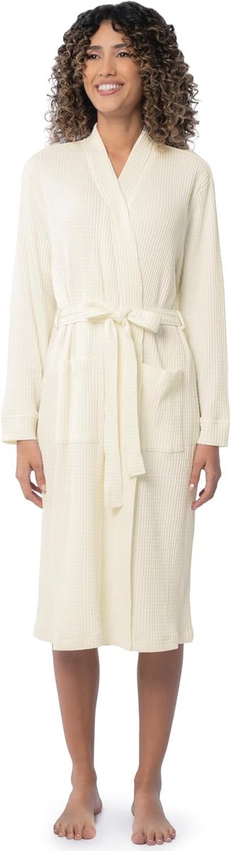 Lichte Wafelweefsel Kimono Badjas voor Dames