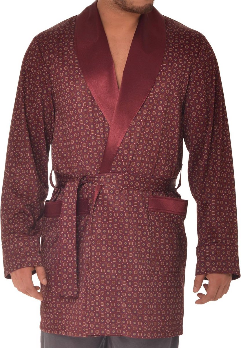 Korte heren ochtendjas van zachte fleece - Elegant en licht van gewicht