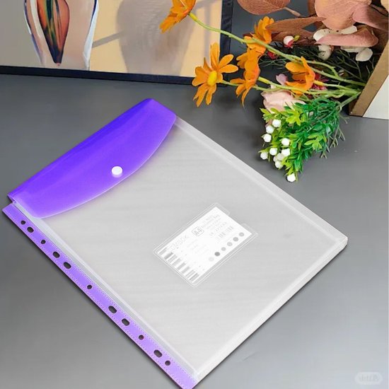 Oxford Documentenmap met klittenband sluiting A6 Pastel Oranje