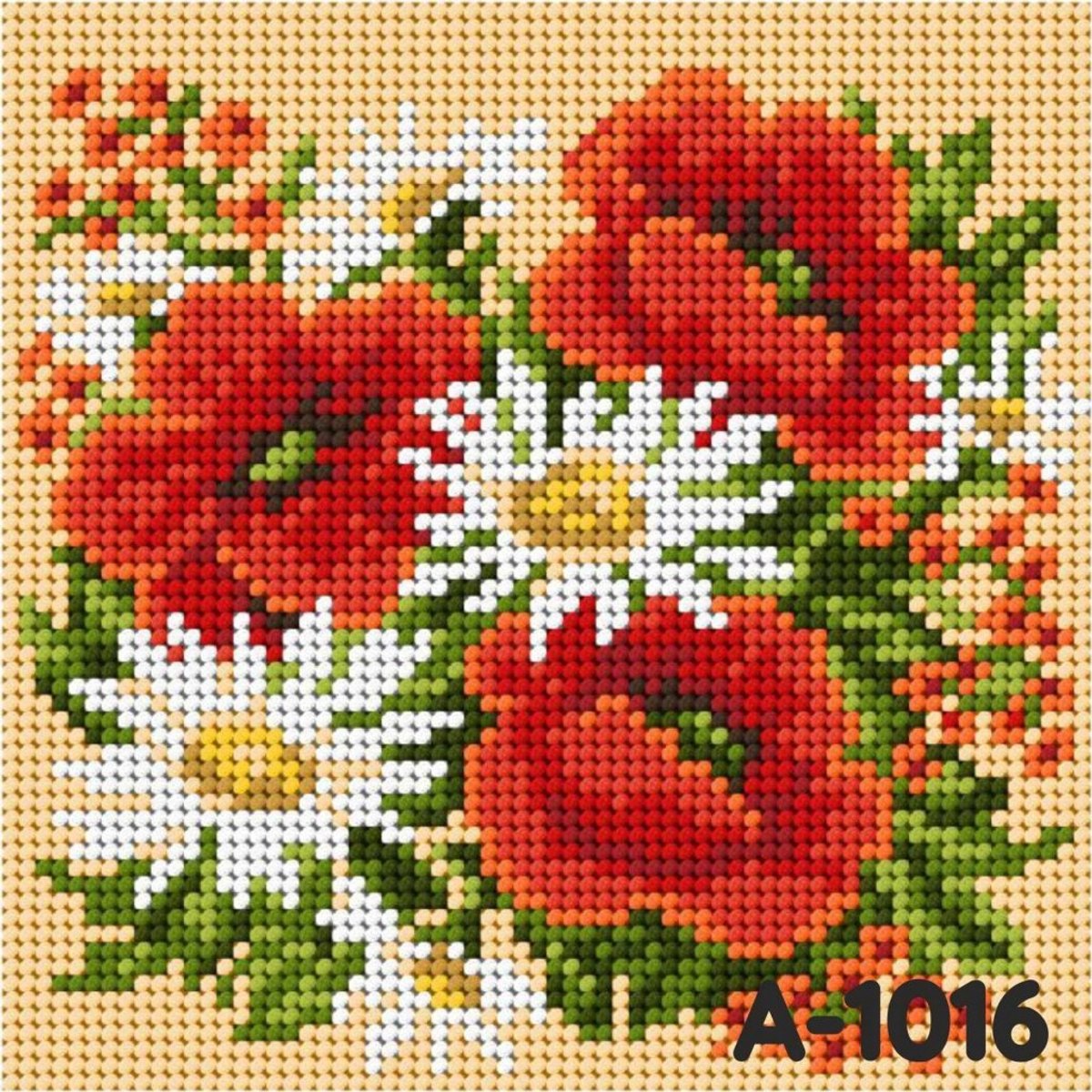 Borduurset met Kanva en Borduurzijde - 15x15cm