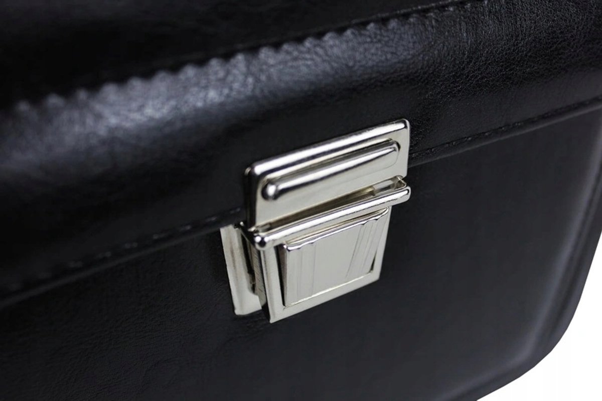 Herentas Aktetas Laptoptas Werk Leren Look Verstelbare Band
