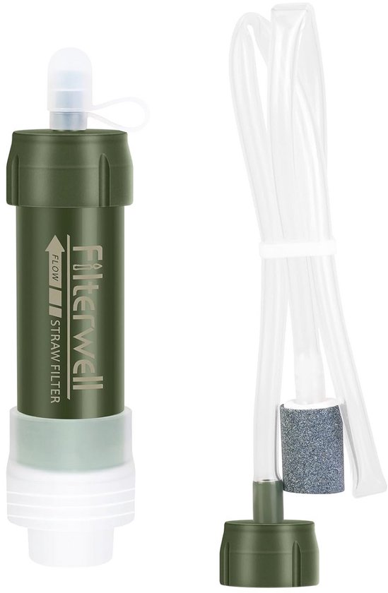 Mini Camping Zuivering Waterfilter Waterzak - Groen Mini Camping Zuivering Waterfilter Waterzak - Groen