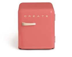 CREATE - Koelkast in retrostijl - Terracotta - Handvat Zand - FRIDGE RETRO 48L