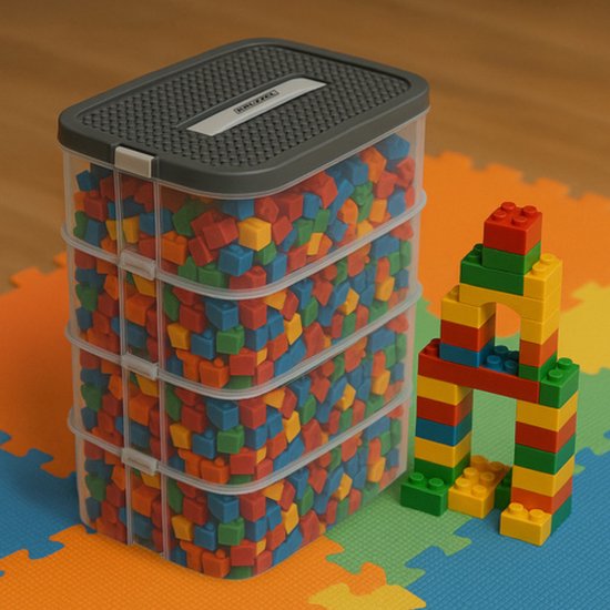 Kruzzel Stapelbox - Block box 4‑lagen - blokken eenvoudig opruimen - 35 liter van Kruzzel — afbeelding 4
