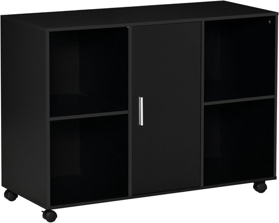 Ladenblokken-archiefkasten Relaxdays Bureaukast Verrijdbaar Kastje Toetsenbordlade Printertafel Op Wielen